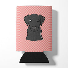Load image into Gallery viewer, Checkerboard Pink Black Labrador Can or Bottle Hugger BB1235CC