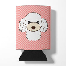 Load image into Gallery viewer, Checkerboard Pink White Poodle Can or Bottle Hugger BB1257CC