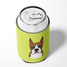 Load image into Gallery viewer, Checkerboard Lime Green Boxer Can or Bottle Hugger BB1285CC