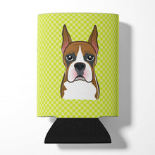 Load image into Gallery viewer, Checkerboard Lime Green Boxer Can or Bottle Hugger BB1285CC