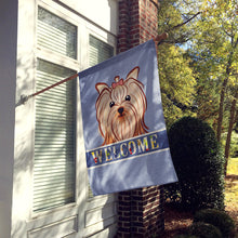 Load image into Gallery viewer, Yorkie Yorkshire Terrier Welcome Flag Canvas House Size BB1390CHF
