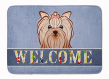Load image into Gallery viewer, Yorkie Yorkishire Terrier Welcome Machine Washable Memory Foam Mat BB1390RUG