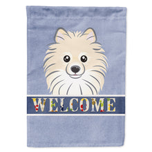 Load image into Gallery viewer, Pomeranian Welcome Flag Canvas House Size BB1393CHF