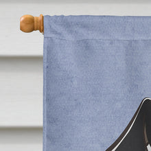 Load image into Gallery viewer, Smooth Black and Tan Dachshund Welcome Flag Canvas House Size BB1401CHF