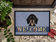 Load image into Gallery viewer, Smooth Black and Tan Dachshund Welcome Doormat - 24x36 Decorative Floor Mat – Indoor/Outdoor Rug with Artistic Flair BB1401JMAT