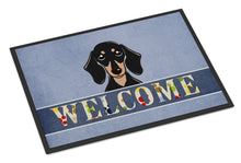 Load image into Gallery viewer, Smooth Black and Tan Dachshund Welcome Doormat - 24x36 Decorative Floor Mat – Indoor/Outdoor Rug with Artistic Flair BB1401JMAT