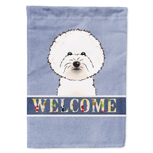 Load image into Gallery viewer, Bichon Frise Welcome Flag Canvas House Size BB1403CHF