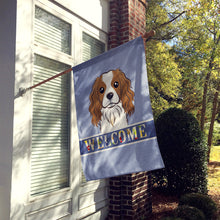 Load image into Gallery viewer, Cavalier Spaniel Welcome Flag Canvas House Size BB1410CHF