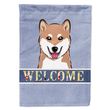 Load image into Gallery viewer, Shiba Inu Welcome Flag Canvas House Size BB1411CHF