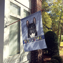 Load image into Gallery viewer, French Bulldog Welcome Flag Canvas House Size BB1413CHF