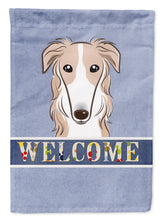 Load image into Gallery viewer, Borzoi Welcome Garden Flag – Decorative Outdoor Yard Flag BB1414GF
