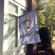 Load image into Gallery viewer, Yorkie Puppy Welcome Flag Canvas House Size BB1418CHF