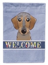 Load image into Gallery viewer, Wirehaired Dachshund Welcome Garden Flag – Decorative Outdoor Yard Flag BB1419GF