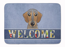 Load image into Gallery viewer, Wirehaired Dachshund Welcome Machine Washable Memory Foam Mat BB1419RUG