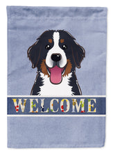 Load image into Gallery viewer, Bernese Mountain Dog Welcome Flag Canvas House Size BB1423CHF