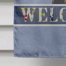 Load image into Gallery viewer, Min Pin Welcome Flag Canvas House Size BB1426CHF