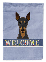 Load image into Gallery viewer, Min Pin Welcome Garden Flag – Decorative Outdoor Yard Flag BB1426GF