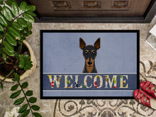 Load image into Gallery viewer, Min Pin Welcome Doormat - 24x36 Decorative Floor Mat – Indoor/Outdoor Rug with Artistic Flair BB1426JMAT