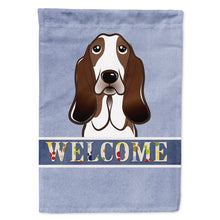 Load image into Gallery viewer, Basset Hound Welcome Flag Canvas House Size BB1429CHF
