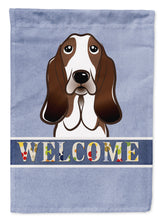 Load image into Gallery viewer, Basset Hound Welcome Garden Flag – Decorative Outdoor Yard Flag BB1429GF