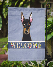 Load image into Gallery viewer, Doberman Welcome Garden Flag – Decorative Outdoor Yard Flag BB1431GF