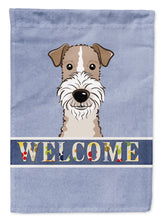 Load image into Gallery viewer, Wire Haired Fox Terrier Welcome Flag Canvas House Size BB1433CHF