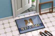 Load image into Gallery viewer, Papillon Welcome Doormat - 24x36 Decorative Floor Mat – Indoor/Outdoor Rug with Artistic Flair BB1434JMAT