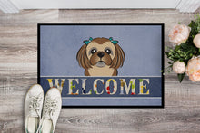 Load image into Gallery viewer, Chocolate Brown Shih Tzu Welcome Doormat - 24x36 Decorative Floor Mat – Indoor/Outdoor Rug with Artistic Flair BB1435JMAT