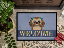 Load image into Gallery viewer, Chocolate Brown Shih Tzu Welcome Doormat - 24x36 Decorative Floor Mat – Indoor/Outdoor Rug with Artistic Flair BB1435JMAT