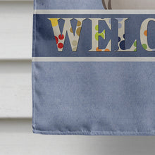 Load image into Gallery viewer, Gray Silver Shih Tzu Welcome Flag Canvas House Size BB1436CHF