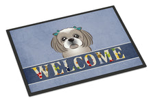 Load image into Gallery viewer, Gray Silver Shih Tzu Welcome Doormat - 24x36 Decorative Floor Mat – Indoor/Outdoor Rug with Artistic Flair BB1436JMAT