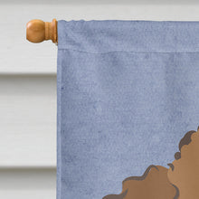 Load image into Gallery viewer, Chocolate Brown Poodle Welcome Flag Canvas House Size BB1442CHF