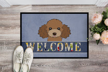Load image into Gallery viewer, Chocolate Brown Poodle Welcome Doormat - 24x36 Decorative Floor Mat – Indoor/Outdoor Rug with Artistic Flair BB1442JMAT