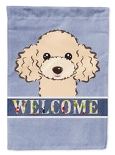 Load image into Gallery viewer, Buff Poodle Welcome Garden Flag – Decorative Outdoor Yard Flag BB1444GF