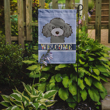 Load image into Gallery viewer, Silver Gray Poodle Welcome Garden Flag – Decorative Outdoor Yard Flag BB1445GF