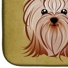 Load image into Gallery viewer, Yorkie Yorkishire Terrier Spoiled Dog Lives Here Dish Drying Mat – Absorbent, Artistic Kitchen Essentials BB1452DDM