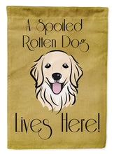 Load image into Gallery viewer, Golden Retriever Spoiled Dog Lives Here Garden Flag – Funny Gold Background Dog Decor BB1453GF