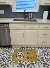 Load image into Gallery viewer, Golden Retriever Spoiled Dog Lives Here Machine Washable Memory Foam Mat BB1453RUG