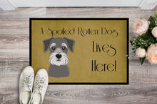 Load image into Gallery viewer, Schnauzer Spoiled Dog Lives Here Doormat - 24x36 Decorative Floor Mat – Indoor/Outdoor Rug with Artistic Flair BB1454JMAT
