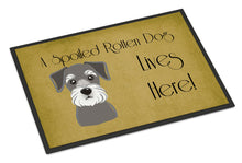 Load image into Gallery viewer, Schnauzer Spoiled Dog Lives Here Doormat - 24x36 Decorative Floor Mat – Indoor/Outdoor Rug with Artistic Flair BB1454JMAT