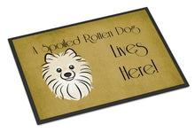 Load image into Gallery viewer, Pomeranian Spoiled Dog Lives Here Doormat - 24x36 Decorative Floor Mat – Indoor/Outdoor Rug with Artistic Flair BB1455JMAT