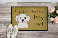 Load image into Gallery viewer, Maltese Spoiled Dog Lives Here Doormat - 24x36 Decorative Floor Mat – Indoor/Outdoor Rug with Artistic Flair BB1456JMAT