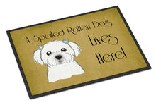 Load image into Gallery viewer, Maltese Spoiled Dog Lives Here Doormat - 24x36 Decorative Floor Mat – Indoor/Outdoor Rug with Artistic Flair BB1456JMAT
