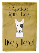 Load image into Gallery viewer, Bull Terrier Spoiled Dog Lives Here Garden Flag – Funny Gold Background Dog Decor BB1457GF