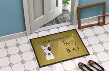 Load image into Gallery viewer, Bull Terrier Spoiled Dog Lives Here Doormat - 24x36 Decorative Floor Mat – Indoor/Outdoor Rug with Artistic Flair BB1457JMAT