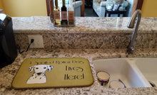 Load image into Gallery viewer, Dalmatian Spoiled Dog Lives Here Dish Drying Mat – Absorbent, Artistic Kitchen Essentials BB1458DDM