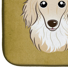Load image into Gallery viewer, Longhair Creme Dachshund Spoiled Dog Lives Here Dish Drying Mat – Absorbent, Artistic Kitchen Essentials BB1460DDM