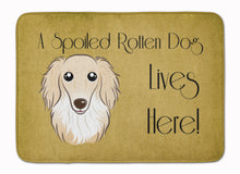 Load image into Gallery viewer, Longhair Creme Dachshund Spoiled Dog Lives Here Machine Washable Memory Foam Mat BB1460RUG