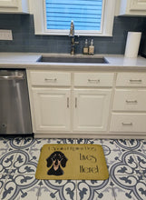 Load image into Gallery viewer, Smooth Black and Tan Dachshund Spoiled Dog Lives Here Machine Washable Memory Foam Mat BB1463RUG