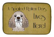 Load image into Gallery viewer, Cocker Spaniel Spoiled Dog Lives Here Dish Drying Mat – Absorbent, Artistic Kitchen Essentials BB1464DDM